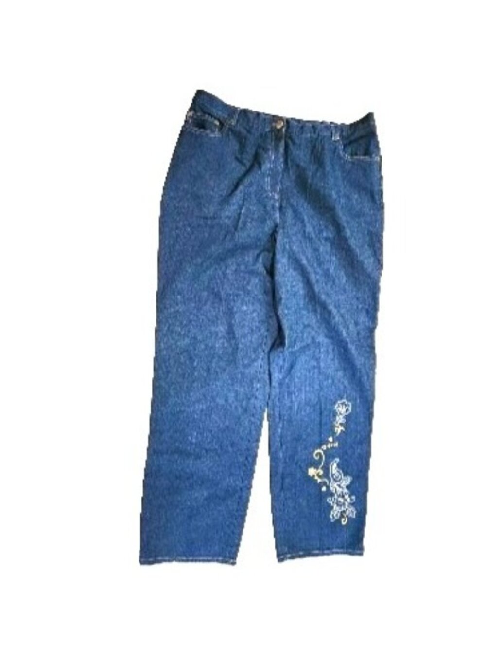 Embroidered Jeans City Blues By Koret Womens Denim pants slacks Size 18 cottage